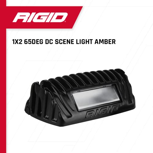 Rigid Industries - Amber Dc Scene Flood Light (1X2 65 Degree), Universal Flood Light, Fits Cars, Trucks, Atv, Rv Lights, Toy Hauler Light, Tractor Trailer Light, And Fire Truck (1 Light) #TOP2