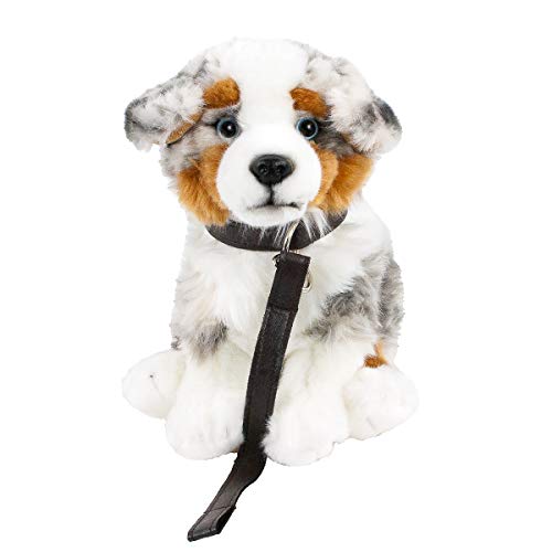 Teddys Rothenburg Kuscheltier Australian Shepherd sitzend grau/weiß/braun 26cm Plüschhund