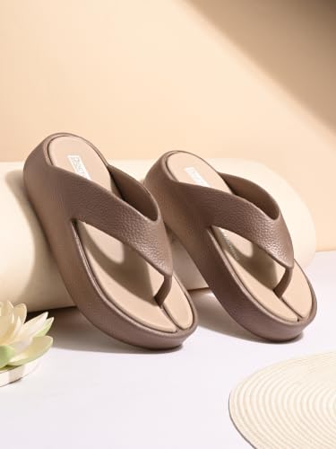 Image of DOCTOR HEALTH SUPER SOFT Women's Orthopedic Soft Platform Slippers | Ultra-Cushioned Shock Absorbing Footbed | Lightweight Anti-Skid Everyday Wear Comfort Flip Flops for All-Day Support