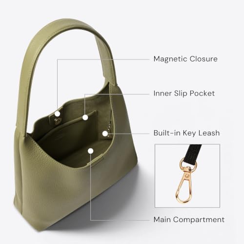 Image of Hobo Bags for Women, Small Slouchy Hobo Purse, Soft Vegan Leather Shoulder Bag Trendy Everyday Tote Handbag, 11'' (28cm)
