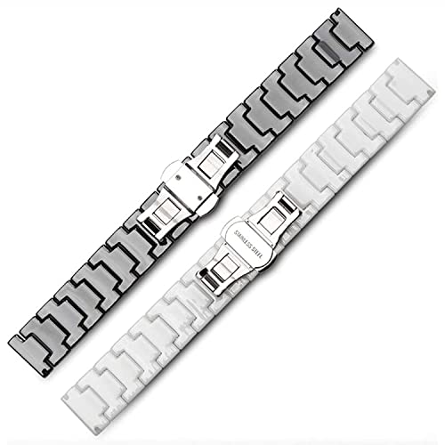 Bracelet 22mm acier inoxydable et céramique de luxe pour montre
