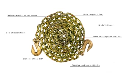 Corrente de transporte resistente à prova de balas de 9,5 cm x 3,5 cm
