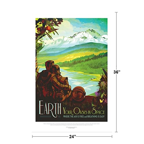 Earth Your Oasis In Space Nasa Space Travel Solar System Science Kids Map Galaxy Classroom Chart Pictures Outer Planets Hubble Astronomy Milky Way Fantasy Cool Wall Decor Art Print Poster 24X36 #TOP3