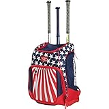 Rawlings | LEGION Backpack Equipment Bag | Baseball & Softball | Red/White/Blue