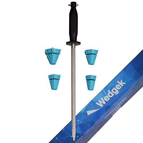 Wedgek 12 inch Sharpening Steel with Angle Guides for Precision Maximum Sharpness 12