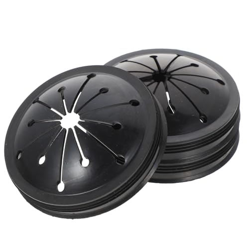 Zerodeko Couvercles Anti-éclaboussures Réduit le Bruit Broyeur Lot de 3 en Silicone Noir et Protège Débris, Diamètre 80mm pour Évier Accessoire Pratique Cuisine