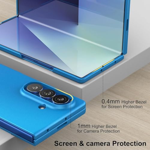 Image of TechTrendz Hard PC Ultra Slim Matte Case for Samsung Galaxy Z Fold 7,Shockproof Anti Scratch Protective Cover with Wireless Charging Compatible with Z Fold 7 5G (Blue)