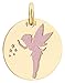 Lucas Lucor – moa31r: Medaille Kinder Gold 18 K Gelb und Stahl – Fee rosa