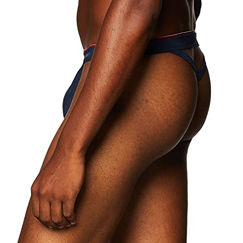 2(X)IST Men's Sliq Micro Y-Back Thong, Varsity Navy, Large - Image 4