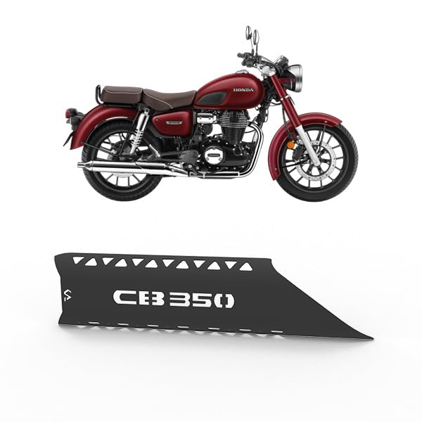 Image of Exhaust Guard | Heat Shield Cover | Exhaust Protector Compatible with Honda CB350 (Pack of 1) (Black)