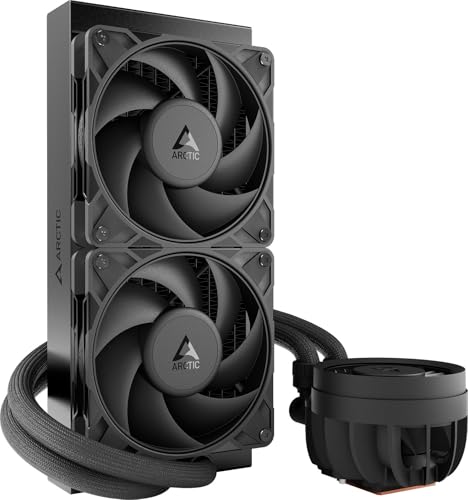 Image of ARCTIC Liquid Freezer III Pro 240-240 mm AIO CPU Cooler, Water Cooling, 38 mm Radiator, PWM Pump, VRM Fan, AMD AM5 /AM4, Intel LGA1851 /1700 Contact Frame - Black