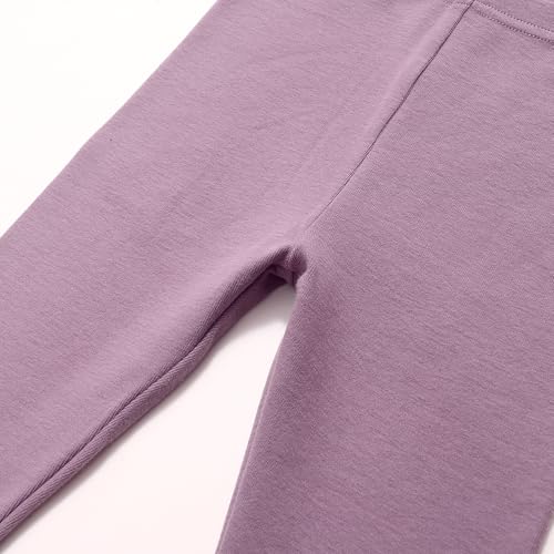 Toddler Organic Cotton Girls Leggings Casual Basic Leggings Full Length Bottom Solid Color 3 Pack4