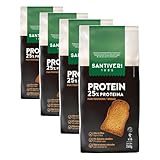 Santiveri - Pan Proteico Bajo en Carbohidratos, 25% de proteínas y alto Contenido en fibra, ideal para dieta low carb y keto, Bajo en Azúcares y Calorías, 8 gr de Proteina Por Racion, 365 gr