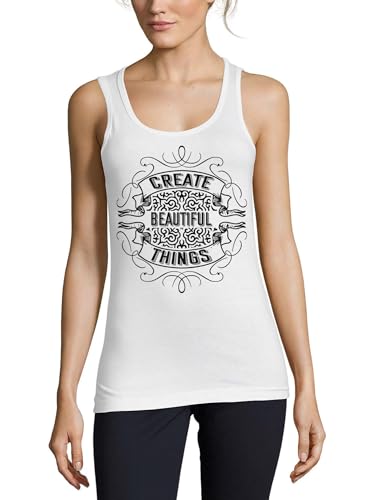 Débardeur en coton pour femme blanc t-shirt sans manche été