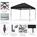 ABCCANOPY Pop Up Canopy - Outdoor Patio Portable Canopy Tent Heavy Duty for Backyard and Deck with 4 Sandbags(Black, 10x10)