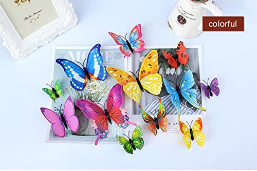 Butterfly Wall Stickers Decor Butterflies Decal Decorations 3D Home Living Room Bedroom Fridge Stickerdecal Murals For Diy Wall Art Party Decoration Waterproof 24 Pack #TOP5