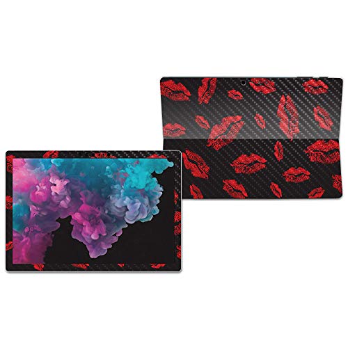 Image of MIGHTY SKINS MightySkins Carbon Fiber Skin for Microsoft Surface Pro 6 - Kiss Me | Protective, Durable Textured Carbon Fiber Finish | Easy to Apply, Remove, and Change Styles | Made in The USA