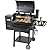 VEVOR Smoker Grill, Portable Wood Pellet Grill with Cart, 8 IN 1 BBQ Grill with PID Temperature Control & Meat Probe for Outdoor Cooking, Barbecue Camping, Picnic, 580 sq, Patio and Backyard, Black