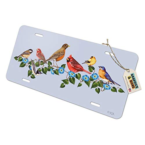 GRAPHICS & MORE Songbirds and Flowers Cardinal Novelty Metal Vanity Tag License Plate