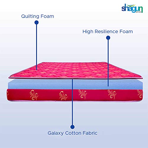 Image of Shagun Mattress 4-inch Queen Size Foam Mattress (78x60x4 Inch)