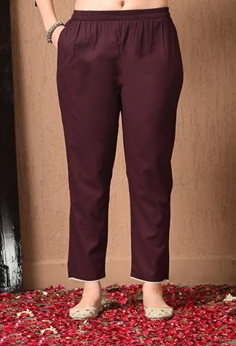 Image of Amazon Brand - Tavasya Women Cotton Anarkali Kurta Pant Dupatta Set | Printed Ethnic Suit Set | Flared Anarkali Kurta with Pant & Dupatta | Festive & Casual Wear