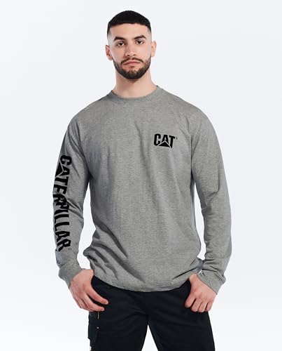 Caterpillar mens Trademark Banner L/S Tee T-Shirt