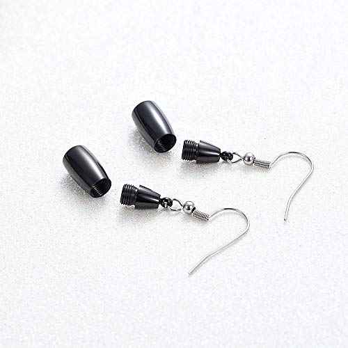 shajwo Heart Drop Urn Ash Earrings for Ashes Cremation Urn Keepsake Memorial Earrings Holder for Human Ashes Jewelry for Women Pet4