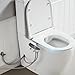 ANNWA Bidé para Inodoros Agua Caliente y Fría Inodoro Japonés con Ducha Integrada, Boquillas Auto-limpiantes Retráctiles, Control de Presión de Agua, Limpieza Frontal y Posterior (TT18NA)