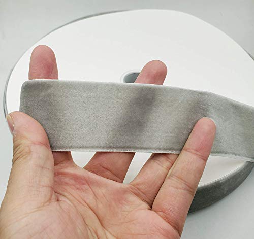 Image of 10 Yards Velvet Ribbon Spool (Gray, 1 1 /2 inch)