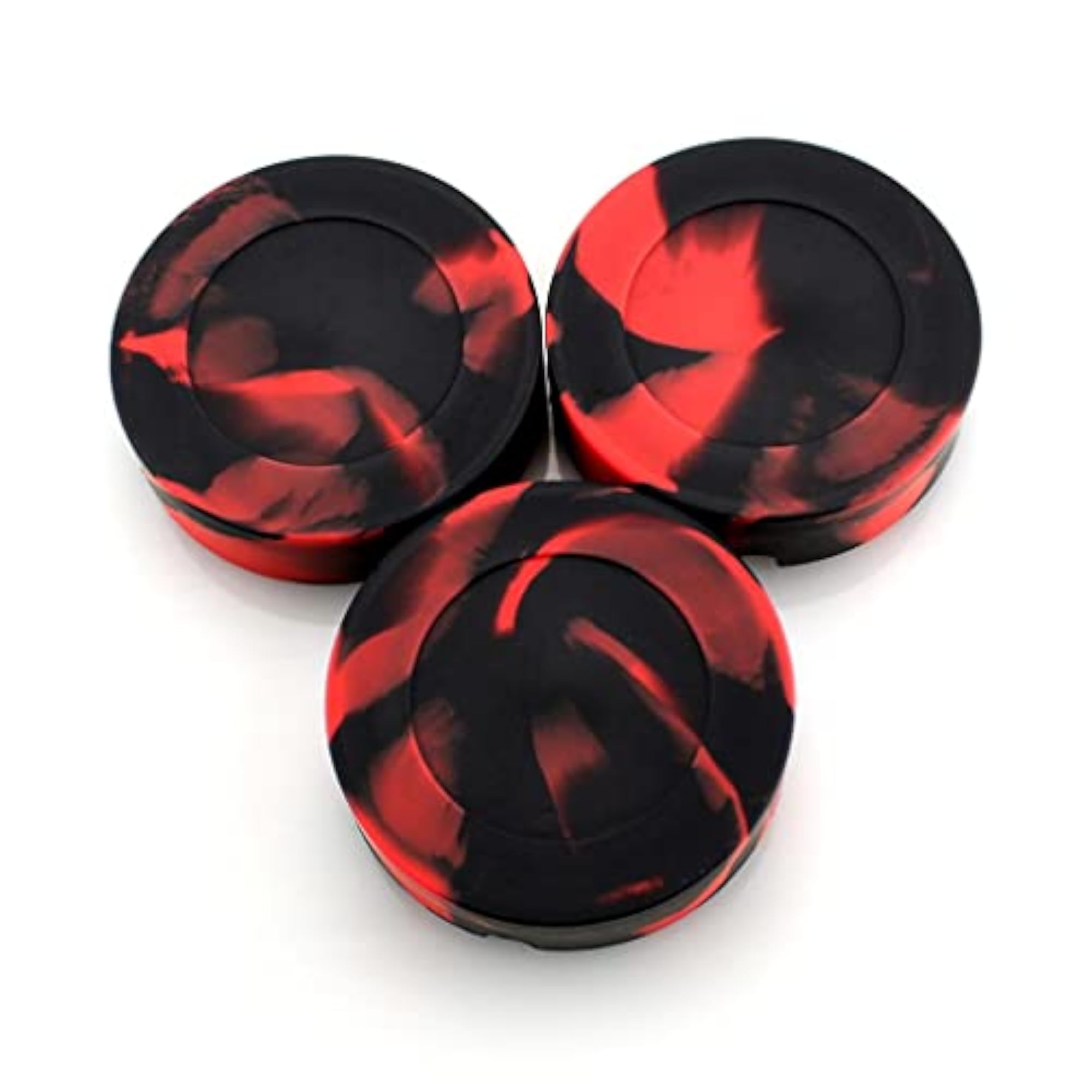 Round Silicone Ashtray Cigar Holder, Black Red Camo