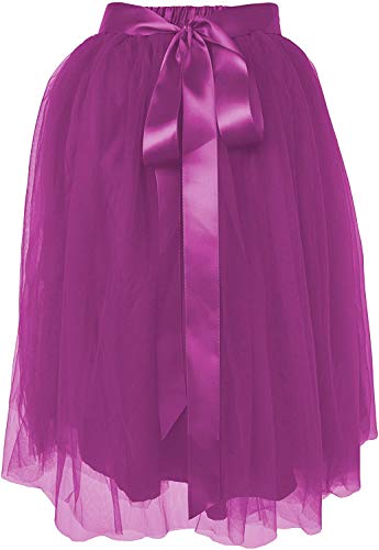Dancina Damen Tutu A-Linie Knie Länge Tüllrock Lila Gr. 42-46 Cover