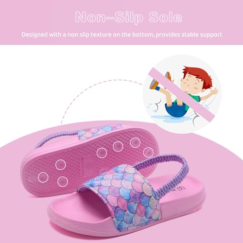 WateLves Toddler Boys Girls Slides Sandals for Swim Beach Kids Water Shoes Casual Summer Slippers3