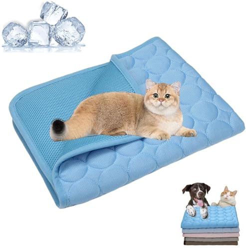 MYIHUIHUI Cooling Mat for Cats 3 Layer System Instant Cool Protect Your Cat from Silent Heat Danger(1pcs-a M)
