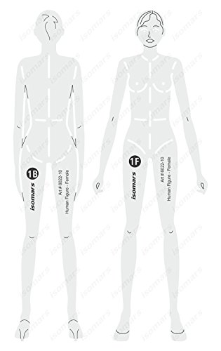 Isomars Female Human Figure Drafting and Design Template Stencil