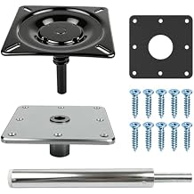 Replaces OE 97749-7 Swivl-Eze LockN-Pin 34 Boat Seat Pedestal, Brushed Aluminum, 11" Tall, 7"x7" Marine Base Plate & 3/4" Pin Post for Pontoon/Fishing/Bass Boats