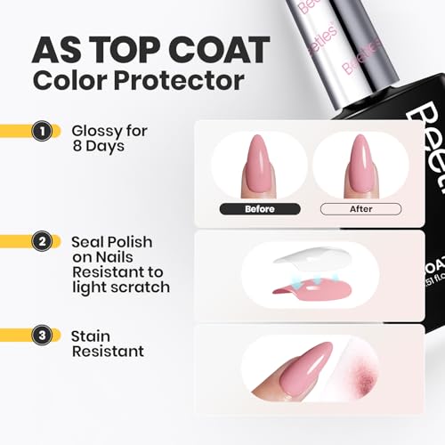Beetles Clear 2 in 1 Nail Polish for Women
