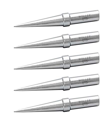 Image of Genuine Weller WE1010 Soldering Tips (TETS-5), Conical, 0.016 inch /0.4 mm, 5 PCS