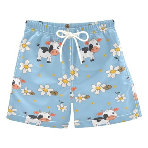 senya Cute Little Cow A Boys Swim Trunks Toddler Shorts Swimwear Boardshorts