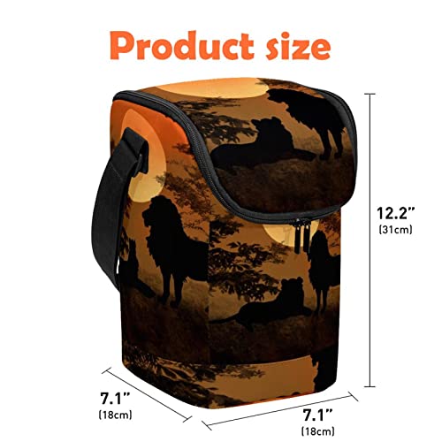 Lonchera grande Wild Animal con correa ajustable reforzada e interior aislante 5