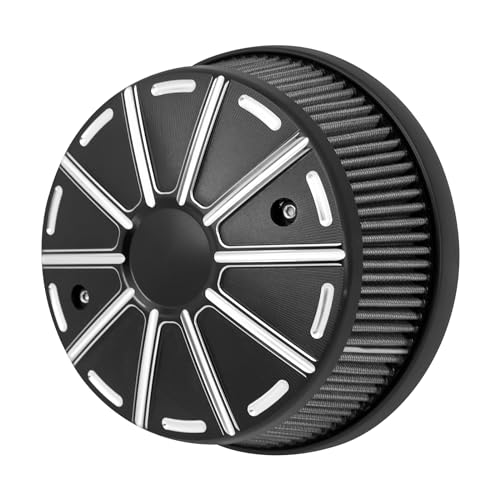 HCmotorku Motorrad-Luftfilter, Luftreiniger, Motorrad-Lufteinlassfilter, CNC-Passform, für Indian Vintage Springfield Chieftain Roadmaster 2014–2023 (A-Schwarz)