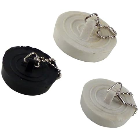 3 Durable Hard Rubber Sink Plug Covers - Universal Fitting Cover