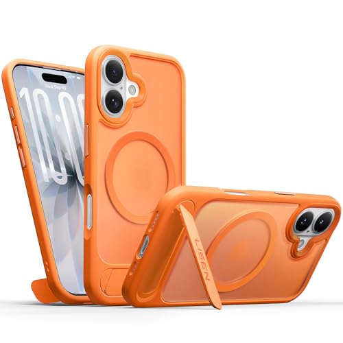 Coque pour iPhone orange antichoc LISEN avec protection de la caméra
