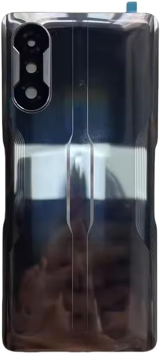 Compatible Rear Glass Back Cover for Xiaomi Redmi K40 Gaming – Battery Door Housing Replacement Part (Black)