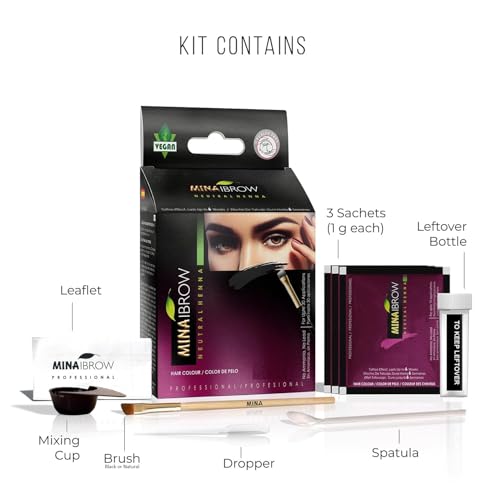 Kit Profesional de Henna para Cejas MINA iBrow Color Burdeos miniatura 3