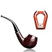 ONE250 Classic Tobacco Smoking Wood Pattern Pipe With Stand