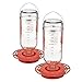 2 Pack of Best-1 Glass Hummingbird Feeders, 32 oz. Each