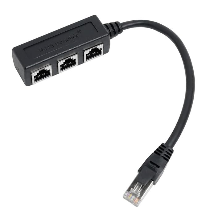 Ya en mundofriki.es: Azlanway - Distribuidor RJ45 (1 macho a 3 hembras, divisor RJ45, para cable Ethernet, adaptador LAN, puerto adaptador de red para Cat5, Cat5e, Cat6, Cat7, para router, módem