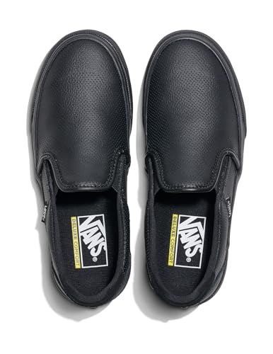 Vans Vans Women's Asher Deluxe Slip-On Shoe | Comfortable Sneakers for Fashion, Walking & Everyday Wear, Mono Perf Black, 9.5