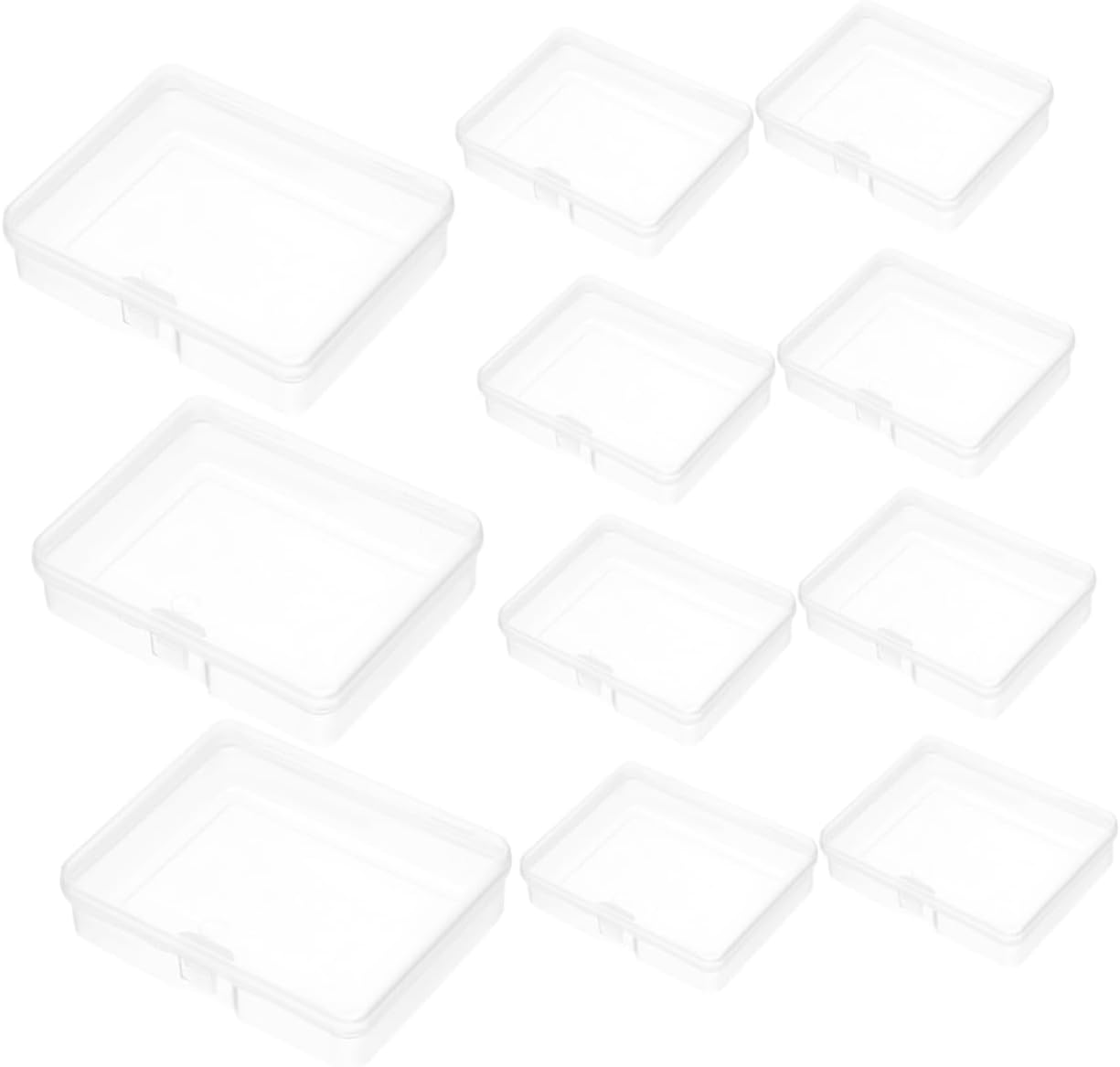 100pcs Mini Storage Containers Plastic Organizer Box Lid Small Bead Organizer for Jewelry Craft