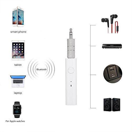 Sunbaca Adaptador de caixa de música sem fio BT 4.1 Receptor de áudio Kit mãos-livres para carro com